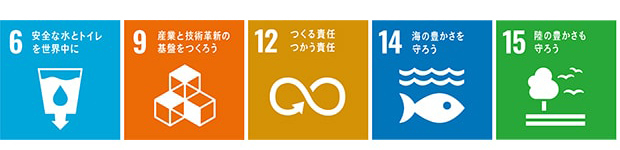 SDGSアイコン6-9-12-14-15